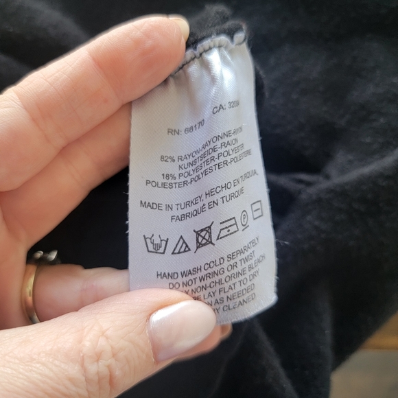 Anthropologie x Postmark black crossover sweater, size medium - Picture 6 of 6